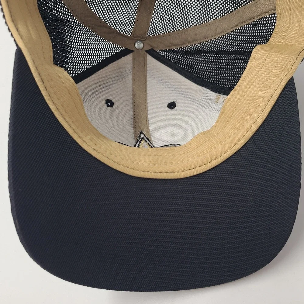 New Orleans Saints Hat Fitted S-M Trucker Mesh Reebok Black Gold NFL Football‎